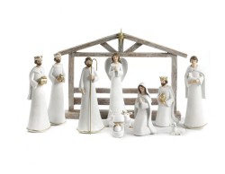 Set Natività  Capanna 11 Soggetti in Resina