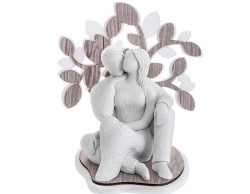 Scultura sogno innamorati seduti con albero della vita