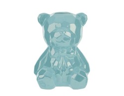 Bomboniera le stelle Salvadanaio Orsetto in Porcellana azzurra con Shopper