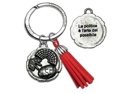 Bomboniera laurea scienze politiche portachiavi con scatola