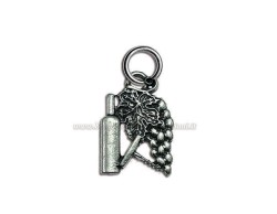 Bomboniera Laurea Ciondolo enologia in Metallo Argentato - Bomboniera Made in Italy