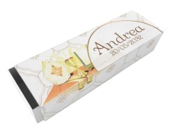 Scatolina porta confetti personalizzata rettangolare decoro calice