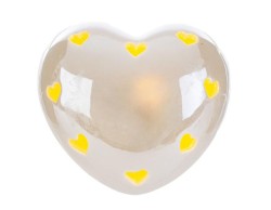 Bomboniera le stelle Cuore LED in Porcellana bianco