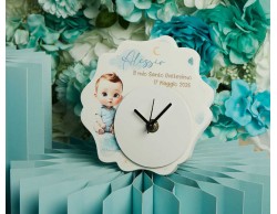 Bomboniera Claraluna 2026 Orologio Battesimo Maschietto Personalizzabile con Nome e Data