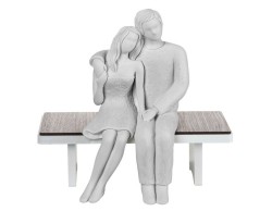 Soprammobile Scultura COPPIA SU PANCHINA COLLEZIONE SOGNO