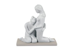 Soprammobile Scultura COPPIA MATERNITà  SOGNO CON BASE