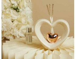 Bomboniera Matrimonio Claraluna 2026 Diffusore Cuore con Cuore Oro Rosa