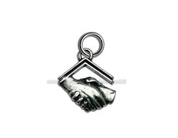 Bomboniera Laurea Ciondolo sociale in Metallo Argentato - Bomboniera Made in Italy