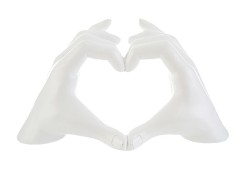 Bomboniera Matrimonio Le Stelle Cuore mani resina colore bianco grande