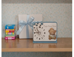 Bomboniera Nascita e Battesimo Orologio da Tavolo Orsetto