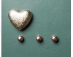 Magnete cuore  oro opaco claraluna