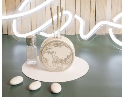 Bomboniera Matrimonio Claraluna diffusore tondo con mondo