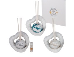 Bomboniera Matrimonio DIFFUSORE CUORE WORLD assortito 3 pezzi Etiemme