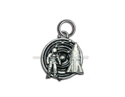 Bomboniera Laurea Ciondolo aereospaziale in Metallo Argentato - Bomboniera Made in Italy