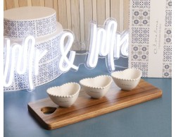 Bomboniera Matrimonio Claraluna  vassoio con 3 ciotole