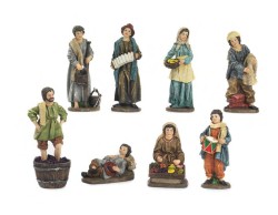 Set di 8 Figurine per Presepe in Resina Altezza 16,6 cm