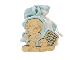 scatola bimbo con pallone e sacchetto