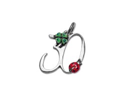 Ciondolo Anni Trenta Quadrifoglio Coccinella