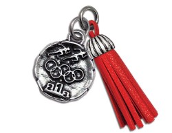 Bomboniera Laurea ciondolo scienze motorie con nappa rossa