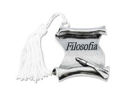 Bomboniera Laurea pergamena Filosofia con Nappina Bianca