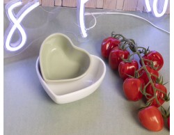 Bomboniera Matrimonio Claraluna set ciotola bianca media più verde piccola