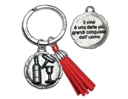 Bomboniera laurea enologia portachiavi con scatola