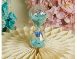 Bomboniera Claraluna 2026 Clessidra con Cuore azzurro