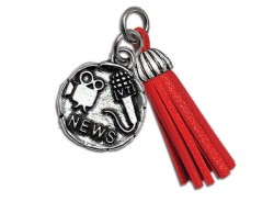 Bomboniera Laurea ciondolo giornalismo con nappa rossa