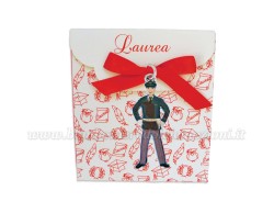 Bomboniera concorso polizia uomo - Ciondolo in bagno argento Smaltato con Scatola