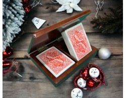 Porta Carte in Legno con Placca in Bagno Argento