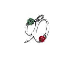 Ciondolo Anni Novanta Quadrifoglio Coccinella