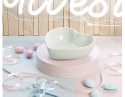 Bomboniera Comunione Battesimo Cresima Claraluna ciotola cuore azzurro