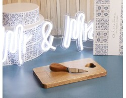 Bomboniera Matrimonio Claraluna 2024 tagliere acacia più coltellino