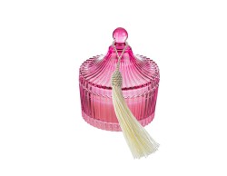 Bomboniera Le Stelle candela profumata fucsia  forma tonda