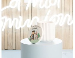 Bomboniera Comunione  Battesimo Cresima Claraluna SCATOLA PIù CANDELA con scritta personalizzabile