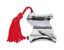 Bomboniera Laurea pergamena Matematica con Nappina Rossa