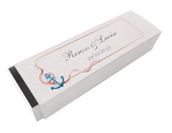 Scatolina porta confetti personalizzata rettangolare decoro cornice ancora