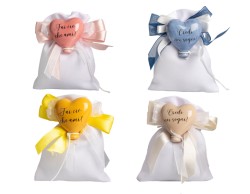 SACCHETTO MAGNETE PALLONCINO CUORE ASSORTITO IN 4 COLORI