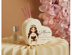 Bomboniera Claraluna 2026 diffusore Prima Comunione Bimba Personalizzabile con Nome e Data