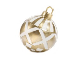 Sfera Natalizia per Albero di Natale H 3,8 cm Decorazione in Resina Oro