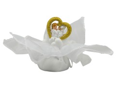 Sacchetto harmony 2024 ICONA RESIMA NUVOLA CON CUORE BIMBO COMUNIONE GLITTER GOLD E FAZZOLETTO