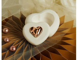 Bomboniera Matrimonio Claraluna 2026 Scatolina Cuore Claraluna con Applicazione Oro