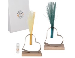 Bomboniera Matrimonio DIFFUSORE CUORE PIUMA assortito 2 pezzi Etiemme