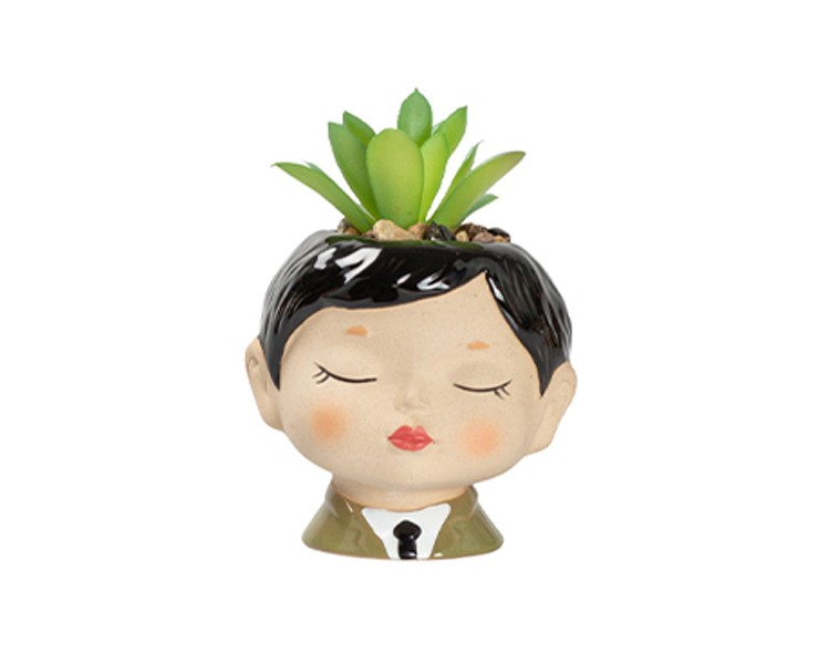 Bomboniera harmony PORTA PIANTINA BOY 2 ASS. CON PIANTINA INCLUSA CON BOX E FAZZOLETTO su Bomboniere Dolci Emozioni