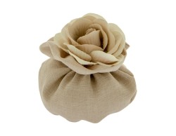 sacchetto flower ciuffo tortora