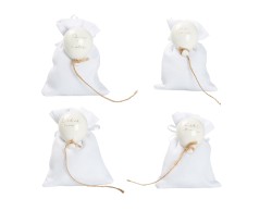 Harmony MAGNETE PALLONCINO BIANCO CON CORDA E CON 4 FRASI ASSORTITE CON SACCHETTO