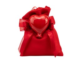 Sacchetto harmony 2024 MAGNETE PALLONCINO CUORE LAUREA RESINA CON SACCHETTO