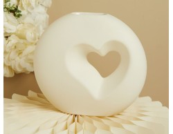 Bomboniera Matrimonio Claraluna 2026 Vaso Tondo con Foro a Cuore su Bomboniere Dolci Emozioni