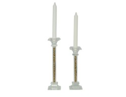 BOMBONIERA MATRIMONIO HARMONY  COPPIA PORTA CANDELE CRYSTALLO