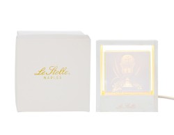 BOMBONIERA LAMPADA CUBO IN VETRO COMUNIONE su Bomboniere Dolci Emozioni